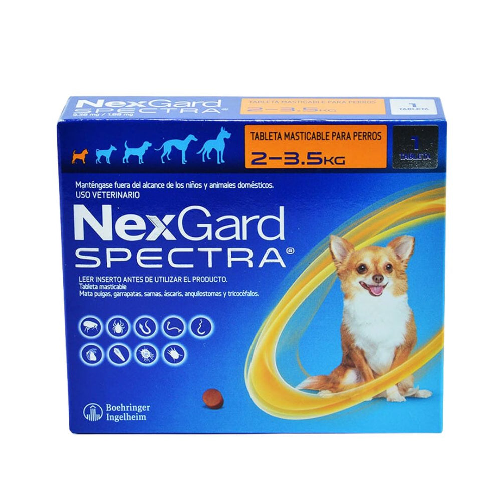 Nexgard Spectra Desparacitante Interno y Externo Perro (1 Tableta)